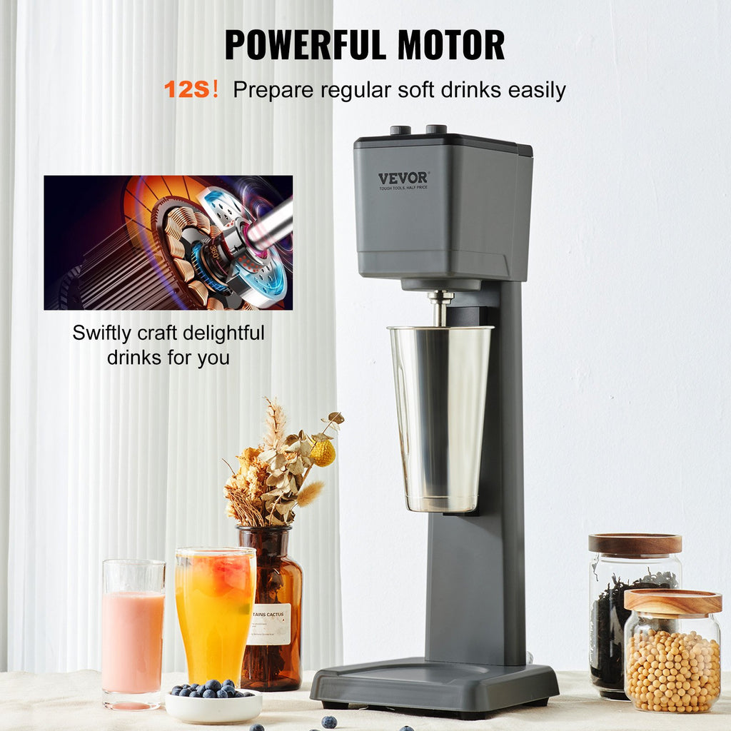 Milkshake Maker Machine, 375W Commercial Milk Shake Maker Mixer, Single Head Dri