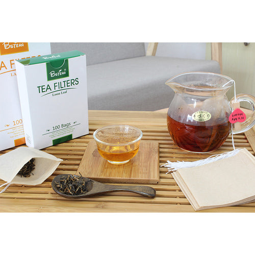 200 PCS Tea Filter Bags,Disposable Tea Infuser Drawstring Loose Leaf Tea With Na