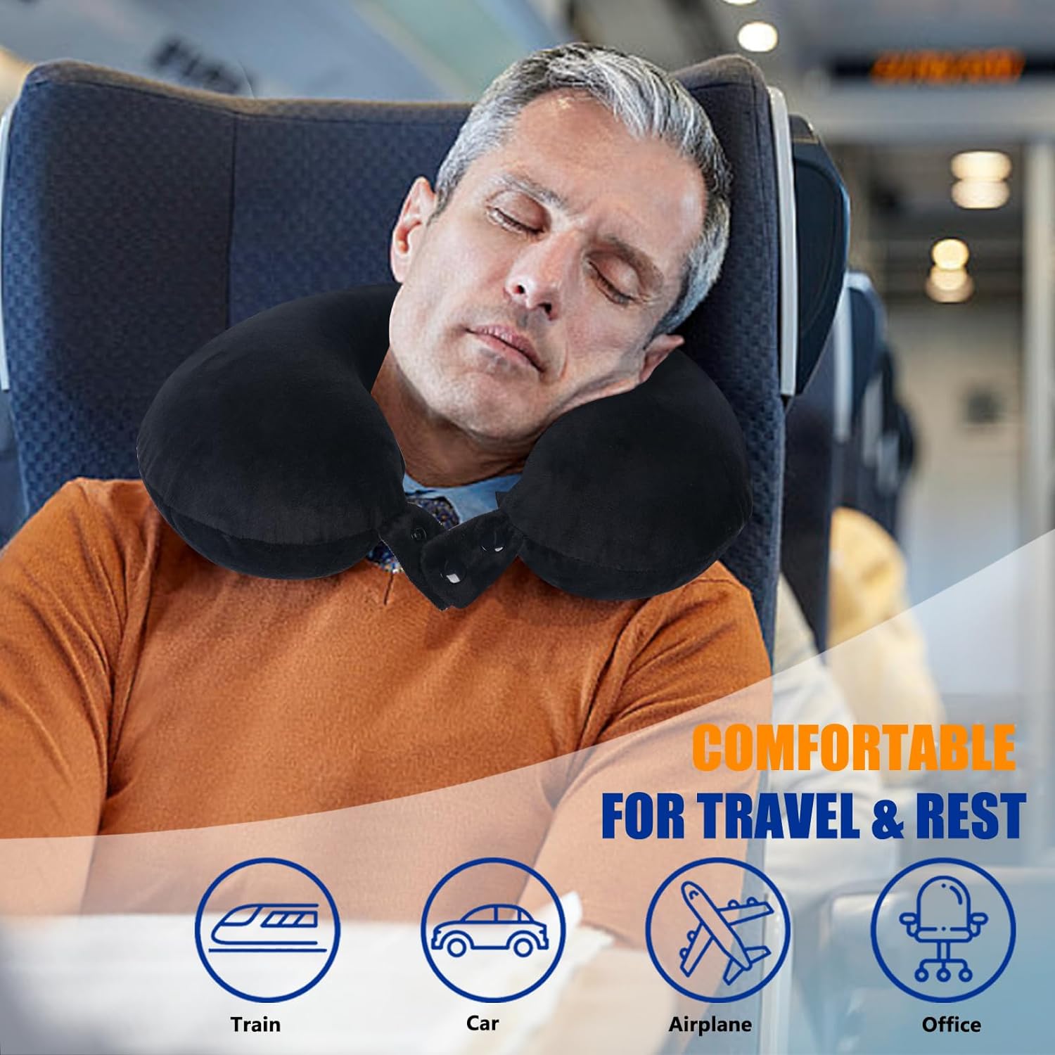 memory foam travel neck pillow — daily find — view 2