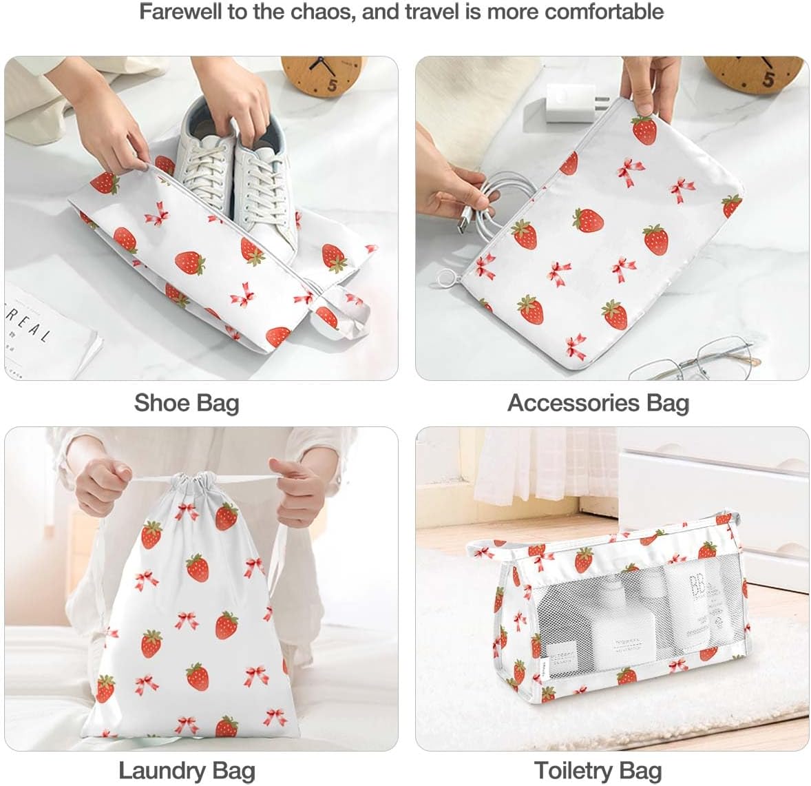 travel shoe bag set 4-pack — daily find — view 5