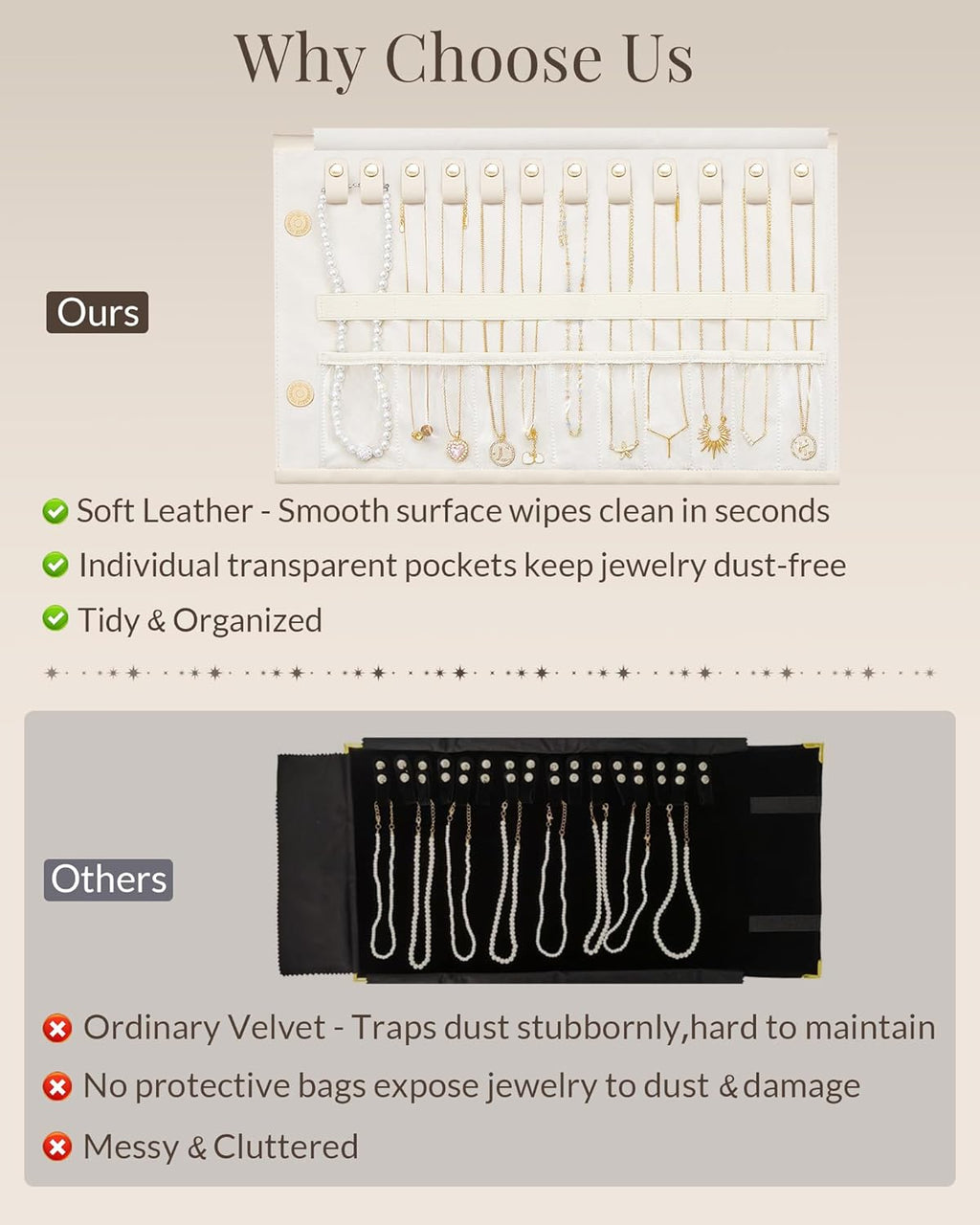 travel jewelry roll organizer — daily find — view 3