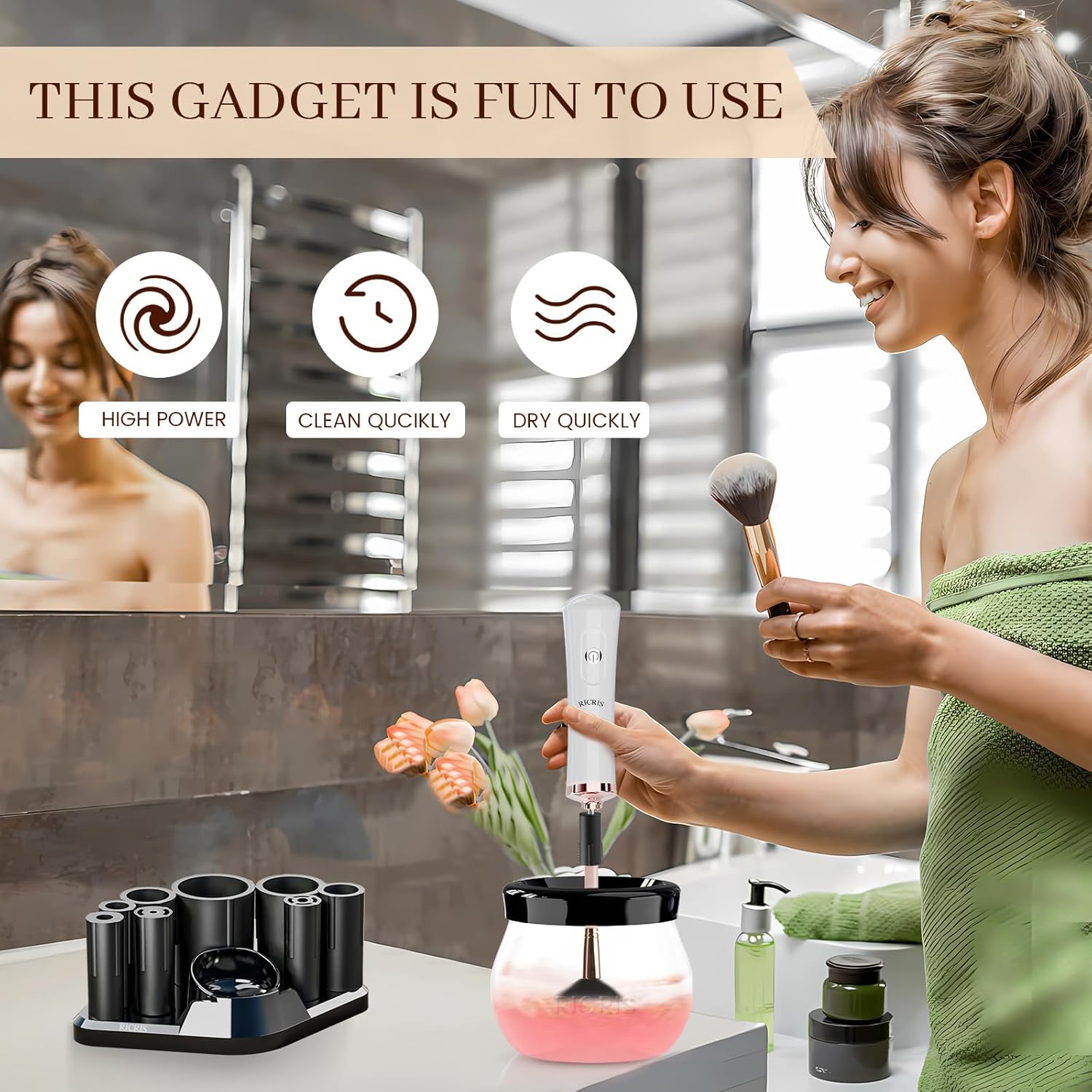 electric makeup brush cleaner — daily find — view 6