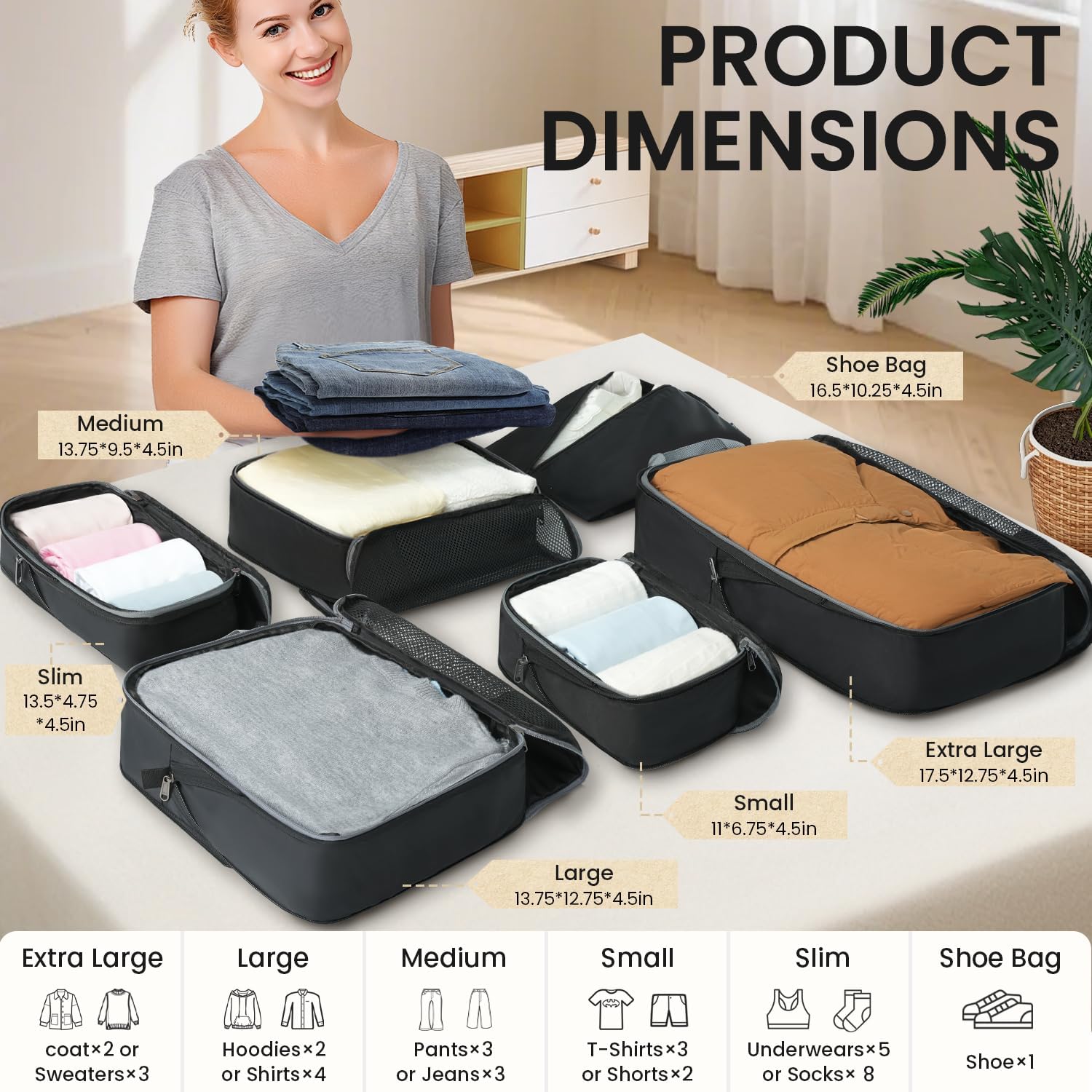 compression packing cubes set — daily find — view 2