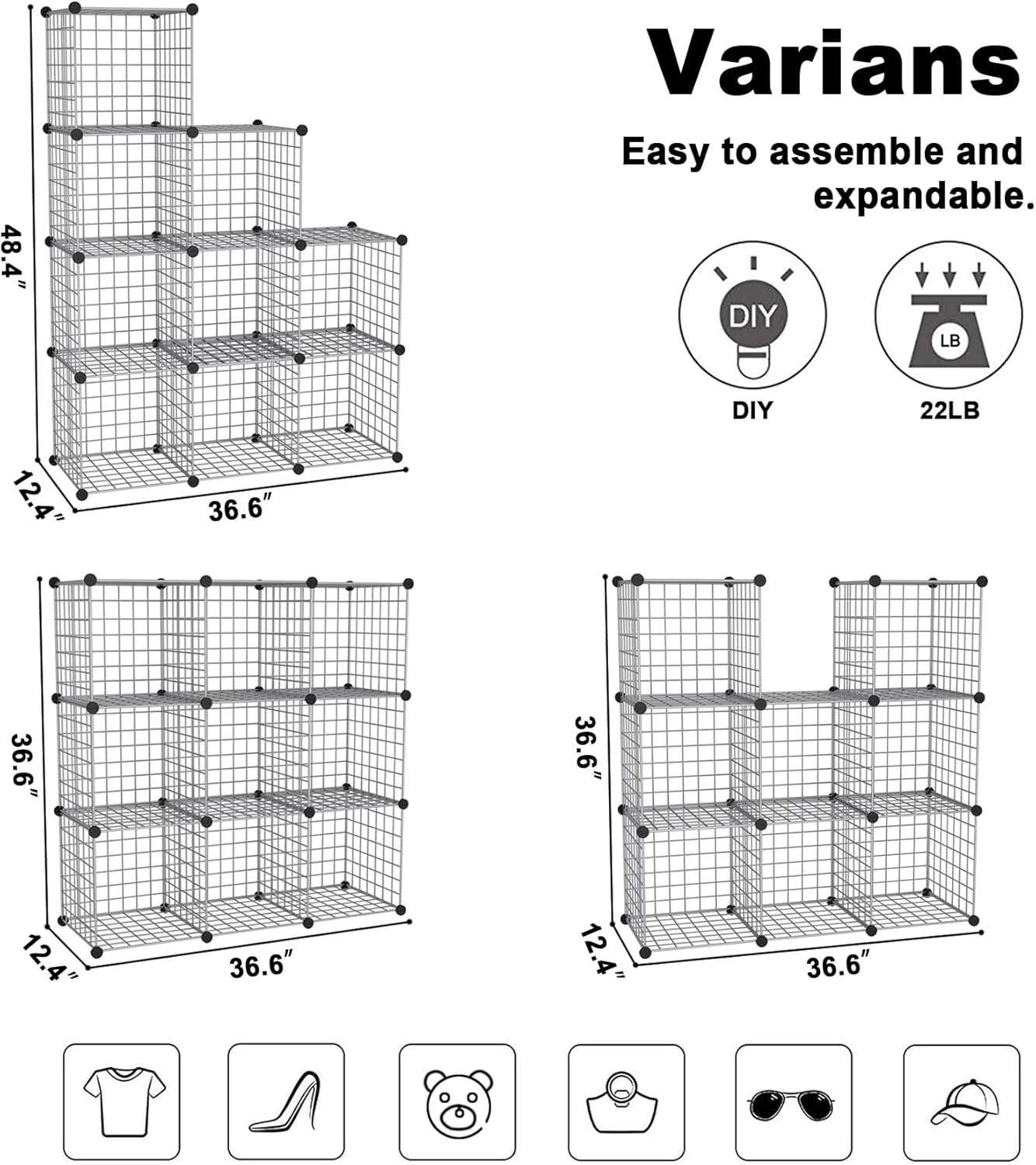closet cube organizer 9 grid — daily find — view 3