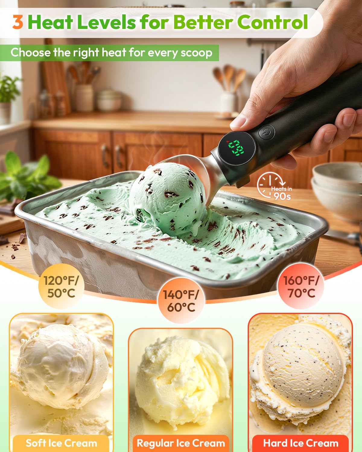 nonstick ice cream scoop heated — daily find — view 3