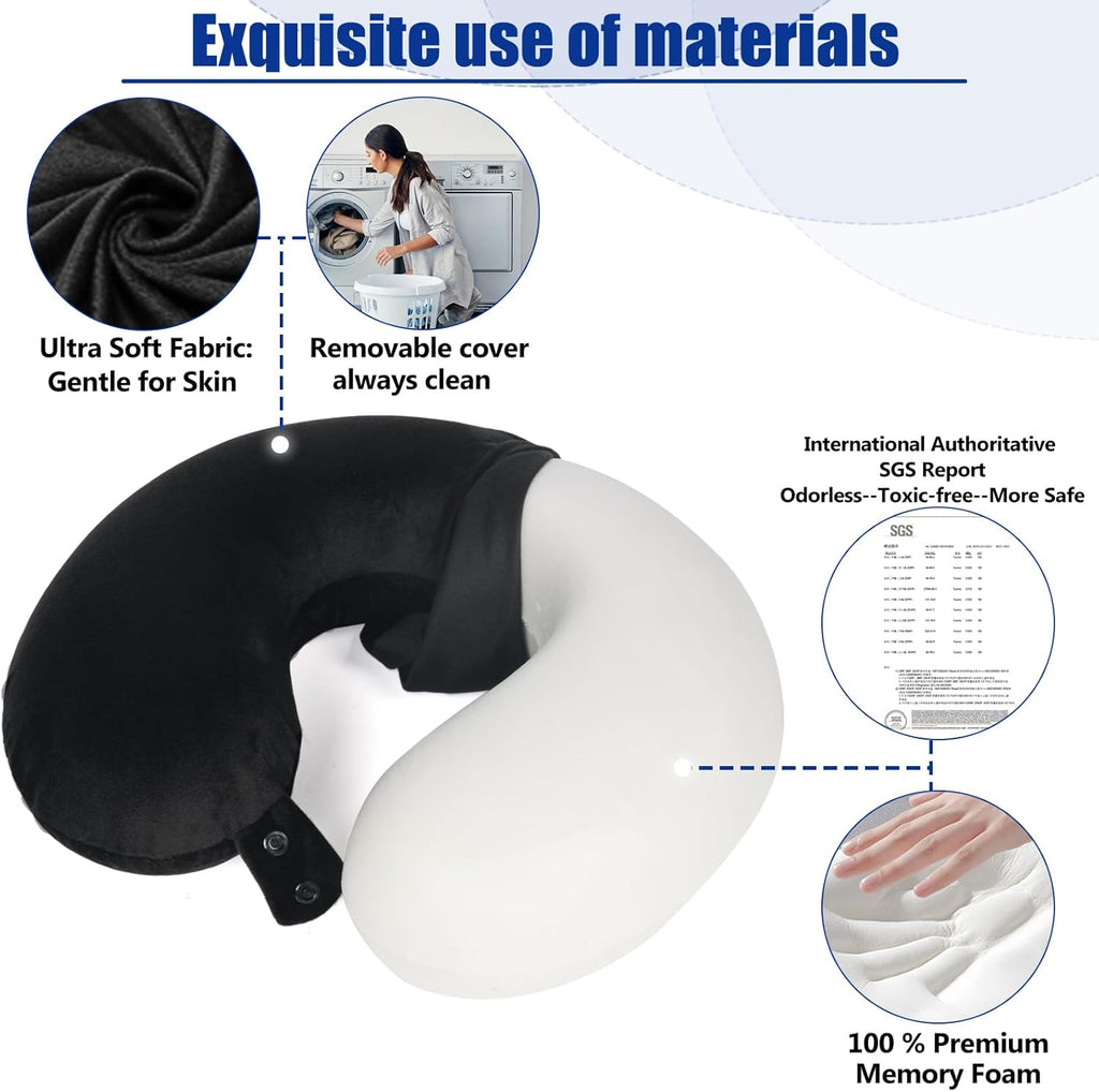 memory foam travel neck pillow — daily find — view 4