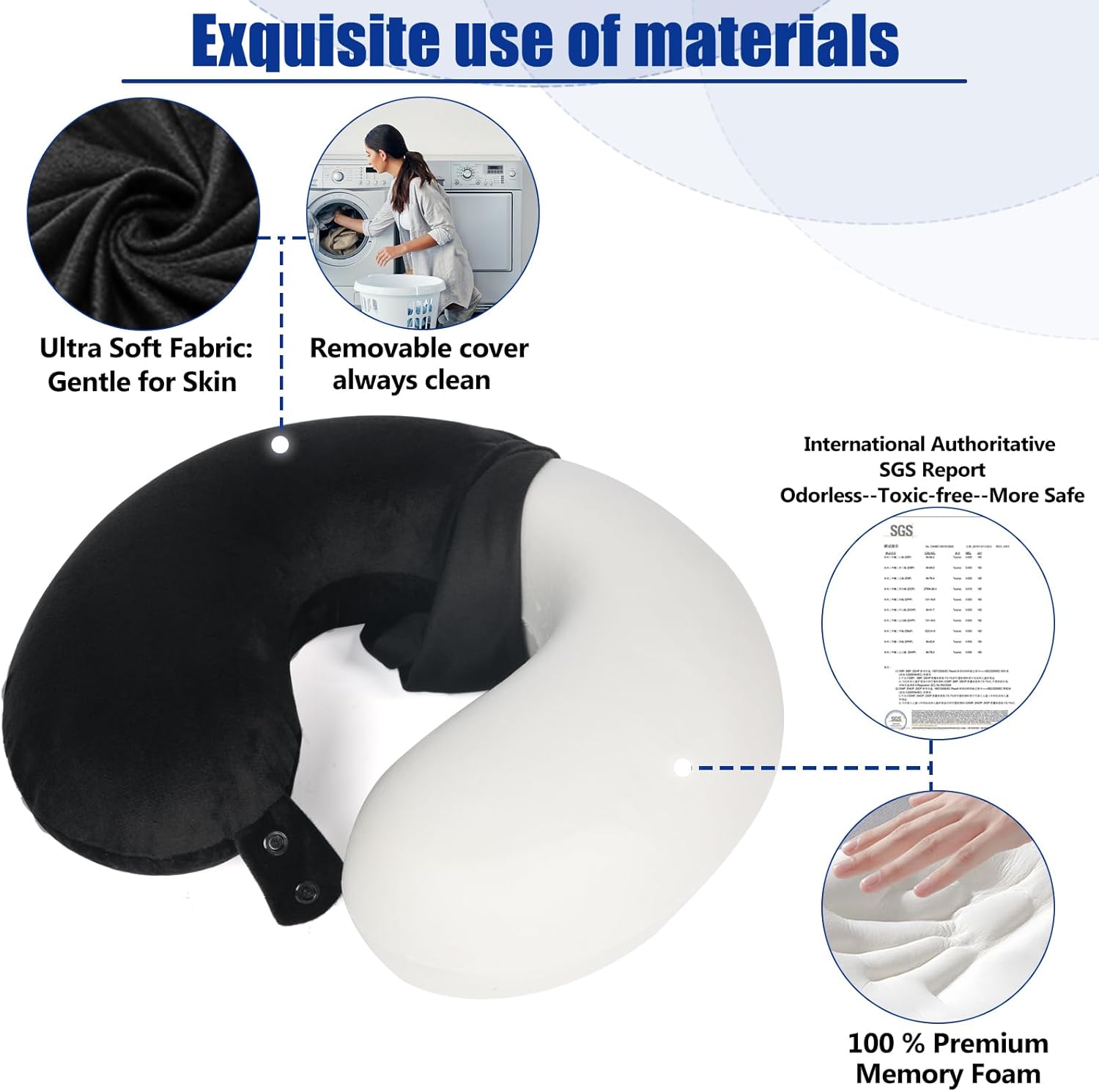 memory foam travel neck pillow — daily find — view 4