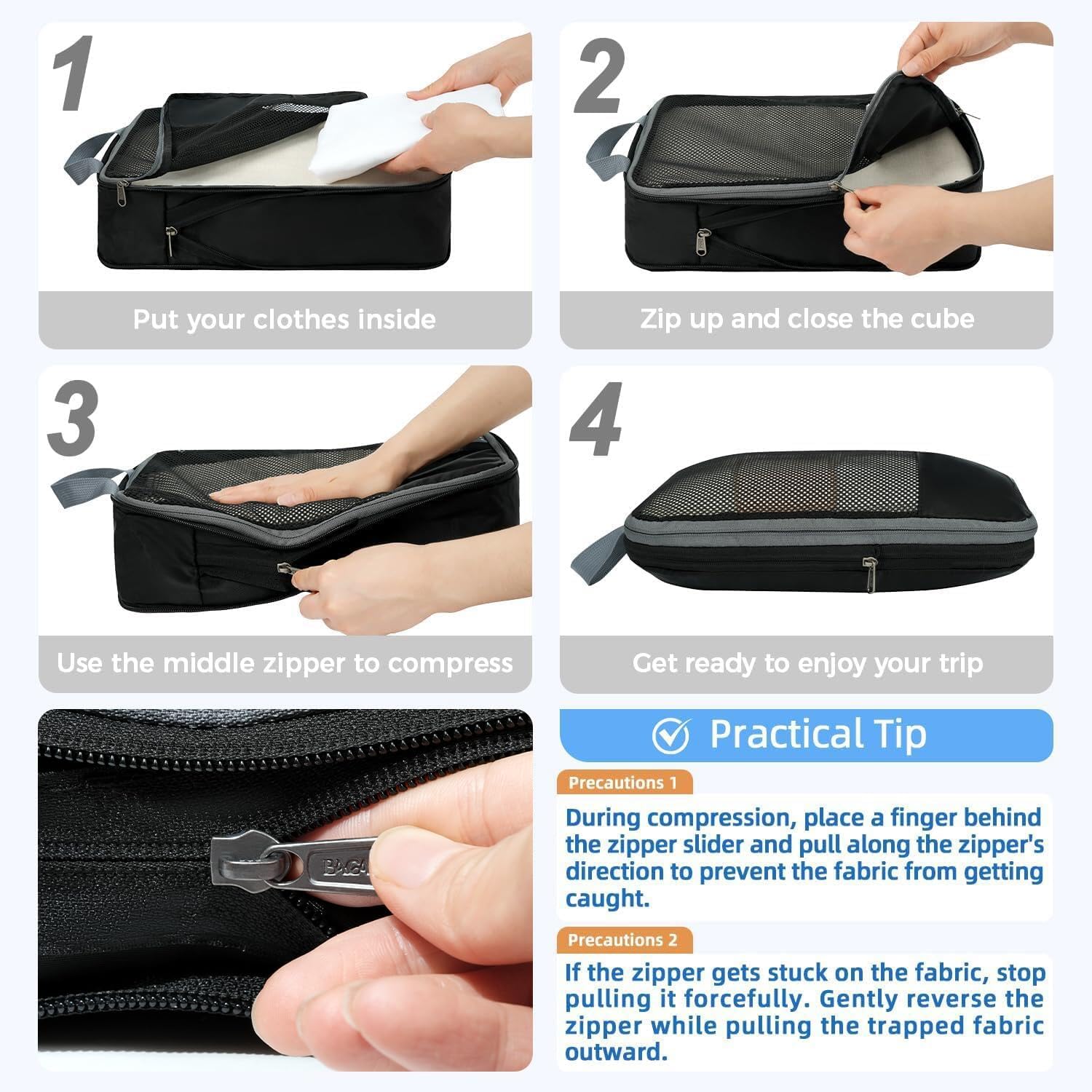 compression packing cubes set — daily find — view 3