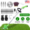 12V 200W Cordless Grass Trimmer Rechargeable Lawn Mower 9000M Per Min Weed Cutte