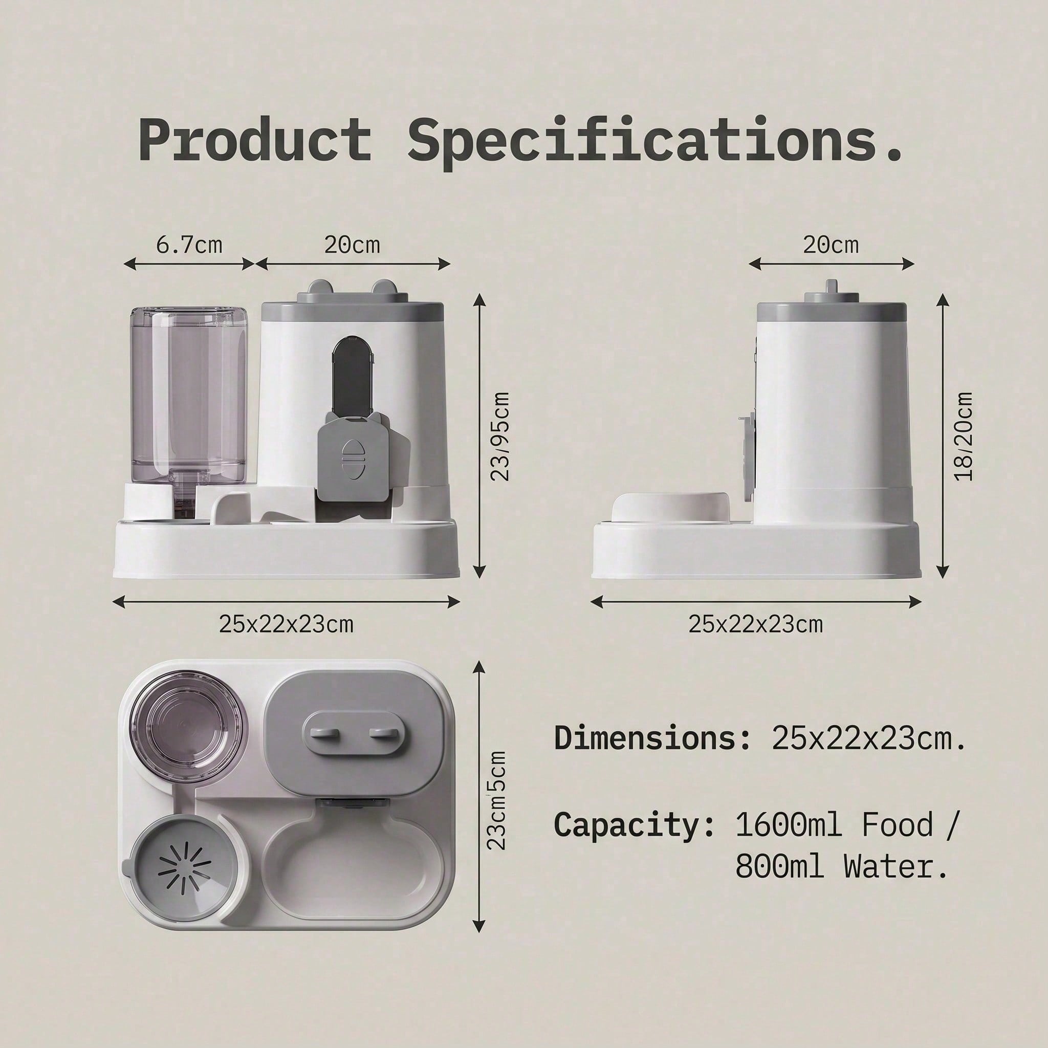 4 Colors Gravity Pet Feeder Water Dispenser Cute Cat Shaped Automatic Food Water