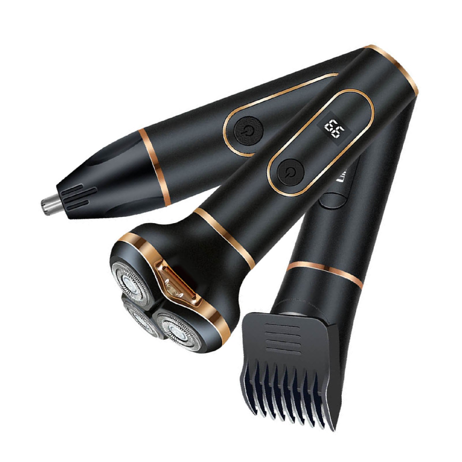 Cordless Electric Shaving Machine Men 3 In 1 For Beard Nose Hair Sideburns IPX7 