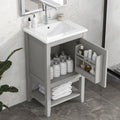 20  Bathroom Vanity With Sink, Bathroom Cabinet With Soft Closing Door, Storage 