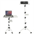 Projector Stand 29.5 To 71 Inch Adjustable Tripod 2 Shelves Portable Laptop Cart