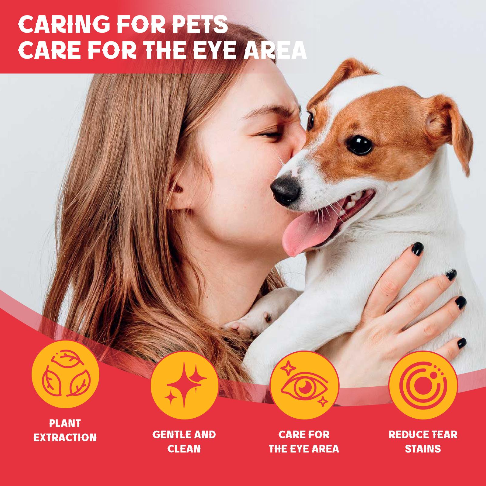 Pet Tear Stain Removal Powder - Natural And Gentle Formula, Eye And Fur Care, Te