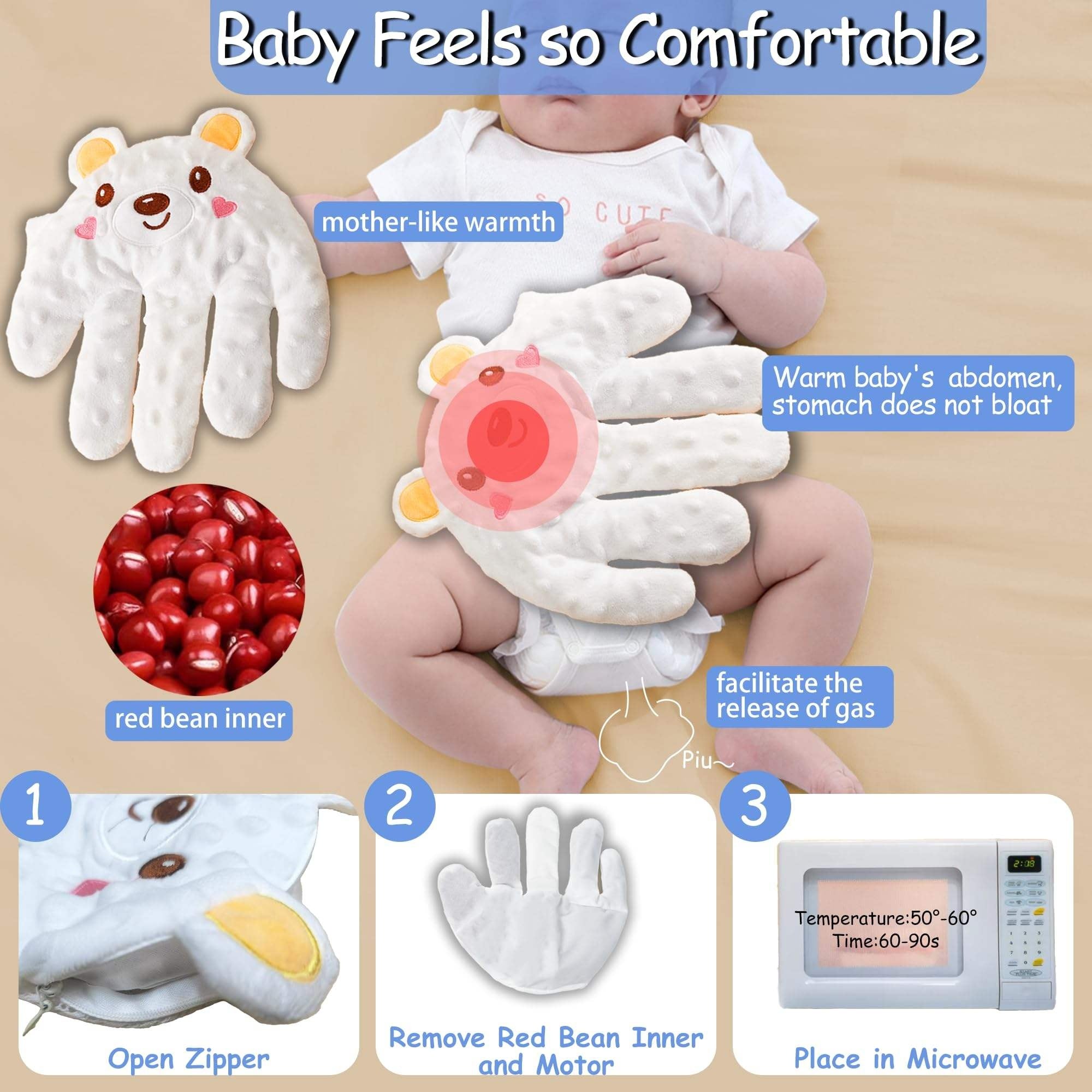 Electric Automatic Patting Device,Cute Baby Soothing Palm,Newborn Hand Gloves,El