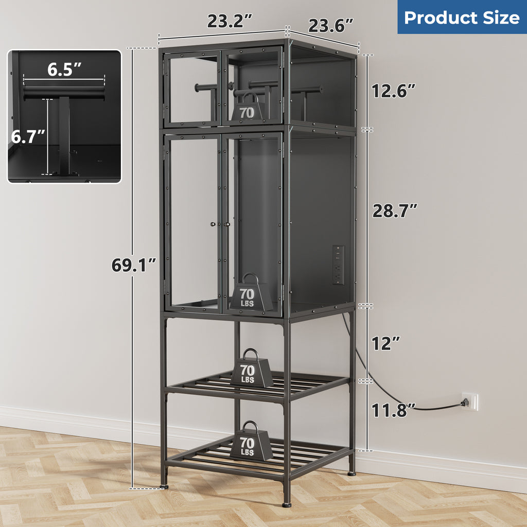 3D Printer Cabinet With Double Layer 3D Printer Filament Storage Rack, T-Shaped 
