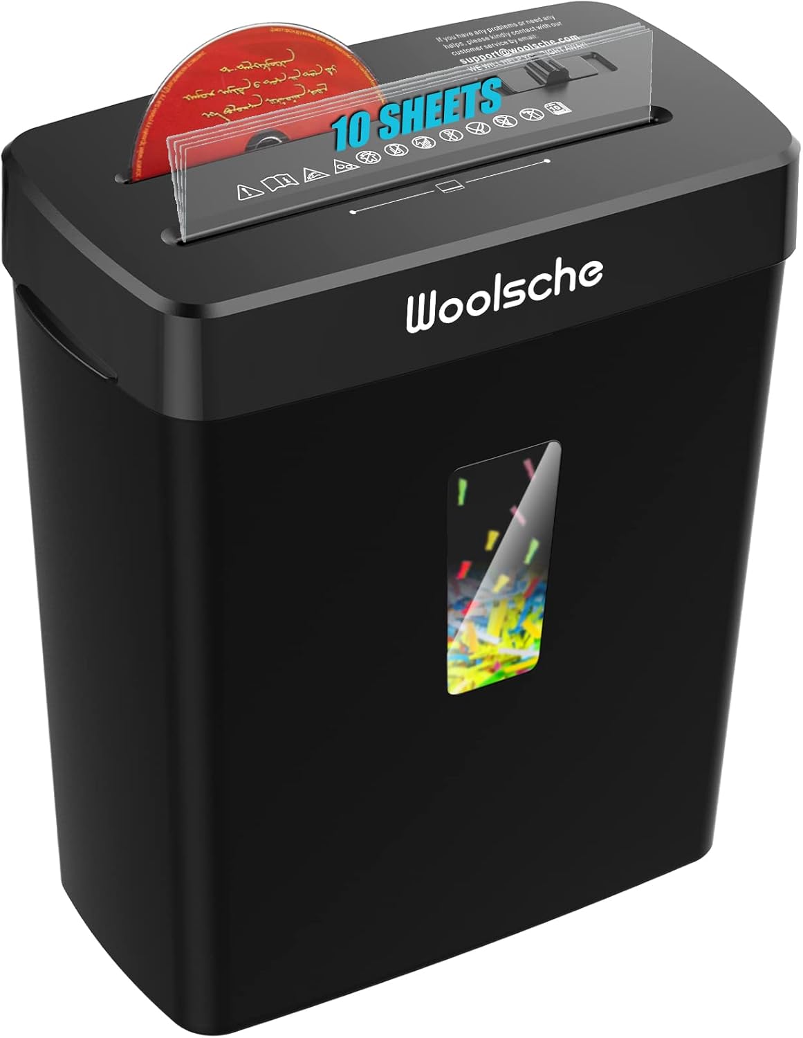 Paper Shredder -10 Sheets Of Paper Cut Horizontally With 3.43 Gallon Paper Baske