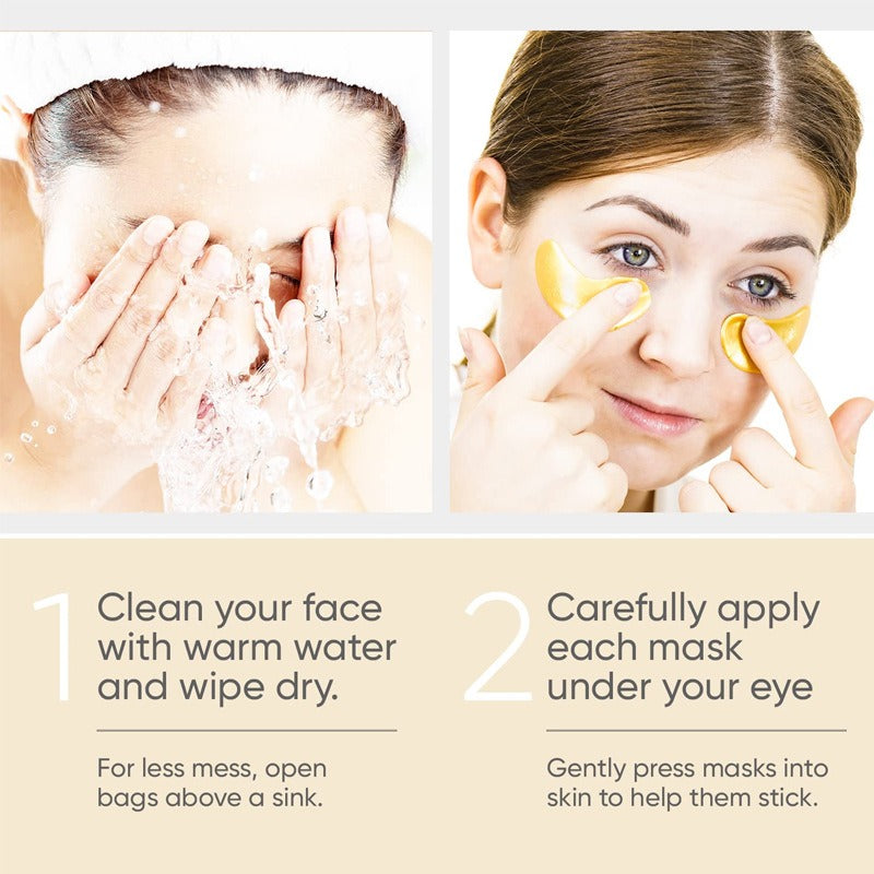 Under Eye Patches, Gold Eye Mask, Reduce Puffy Eyes And Lighten Dark Under Eyes,