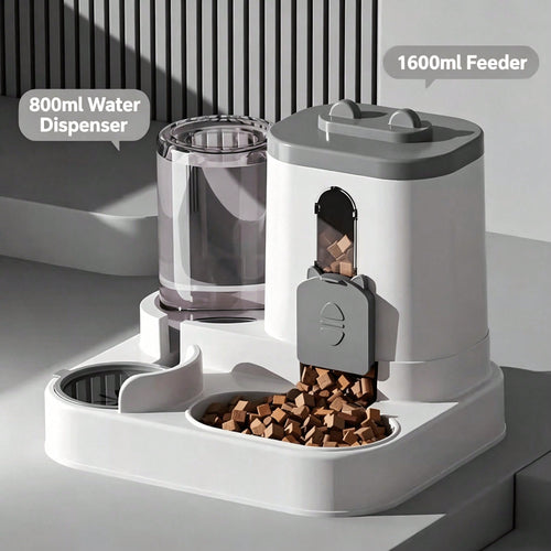 4 Colors Gravity Pet Feeder Water Dispenser Cute Cat Shaped Automatic Food Water