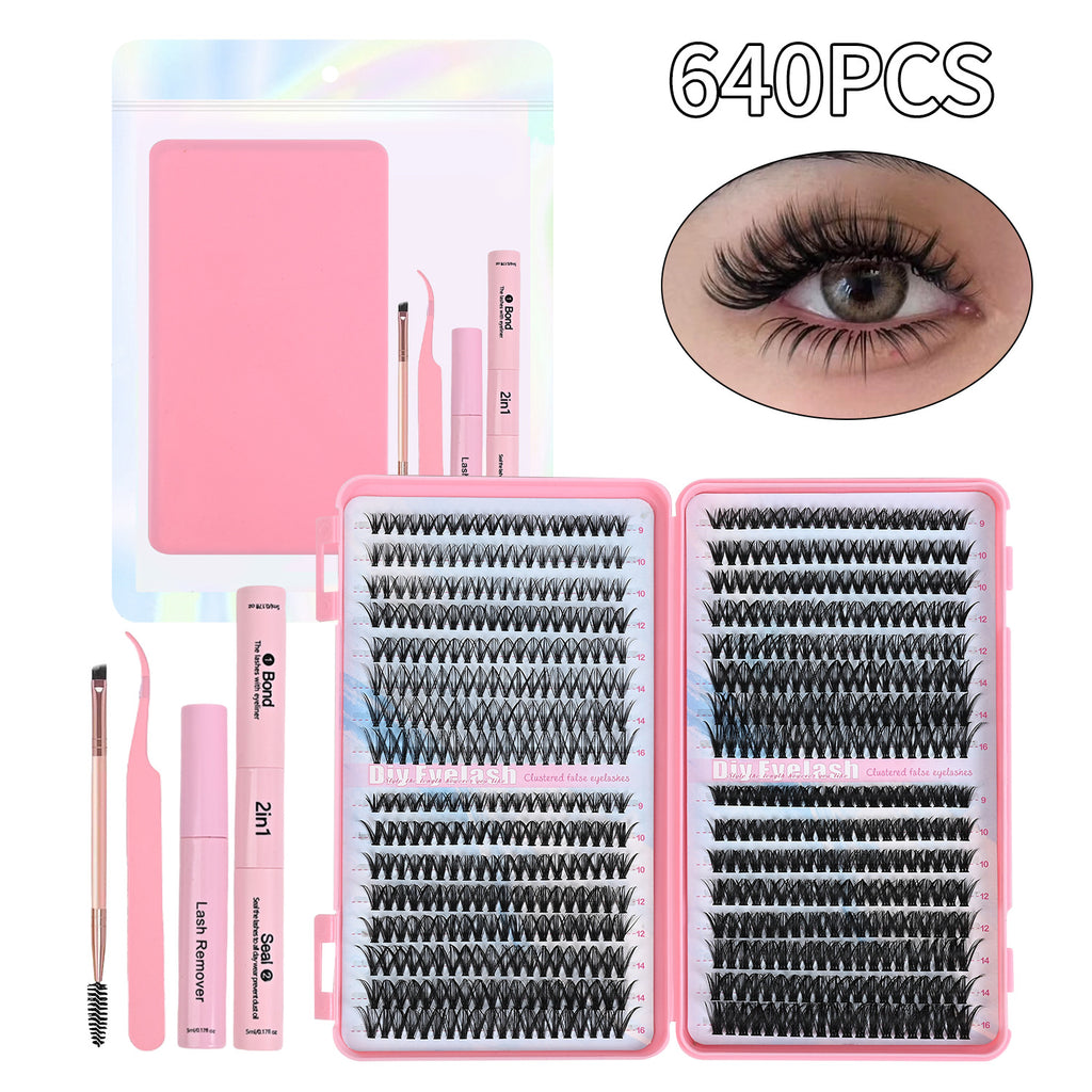 Lash Clusters, 640 Pcs Eyelashes Cluster Extensions 9-16mm Fluffy Individual Las