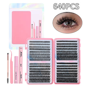 Lash Clusters, 640 Pcs Eyelashes Cluster Extensions 9-16mm