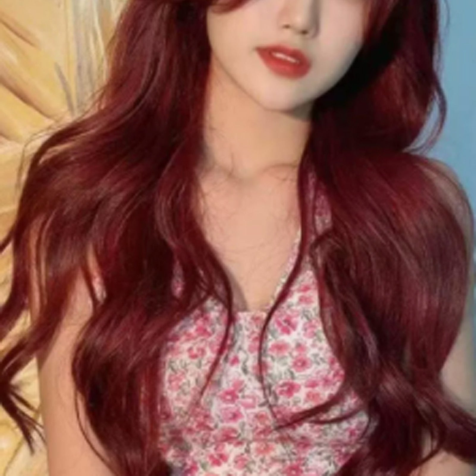 Long Wave Wig Cosplay Synthetic Hair With See Through Bangs For Women Dating Dai