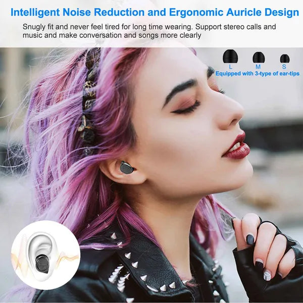 TWS Wireless 5.0 Earbuds IPX4 Touch In-Ear Stereo Earphone Noise Canceling Earpi