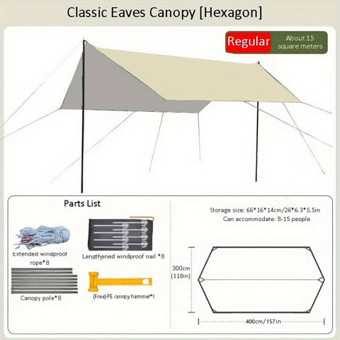 Ordinary 3 Multiply 4m RV Outdoor Tent Shade Portable Camping