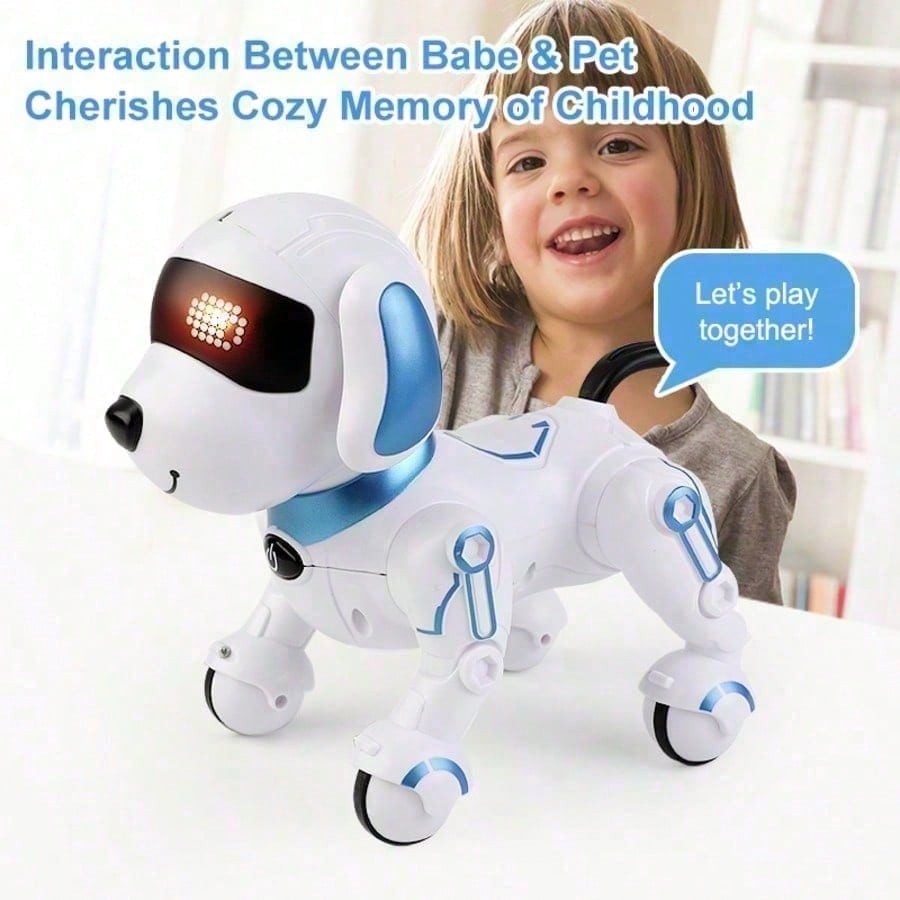 Interactive AI Smart Robot Dog, Rechargeable, Touch Sensor And Remote Control To