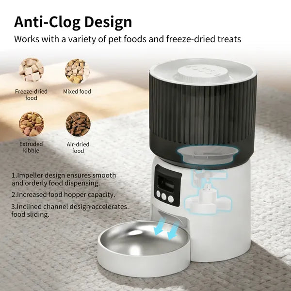 Intelligent Fully Automatic Pet Feeder, Timed And Quantitative Feeding, Remote C