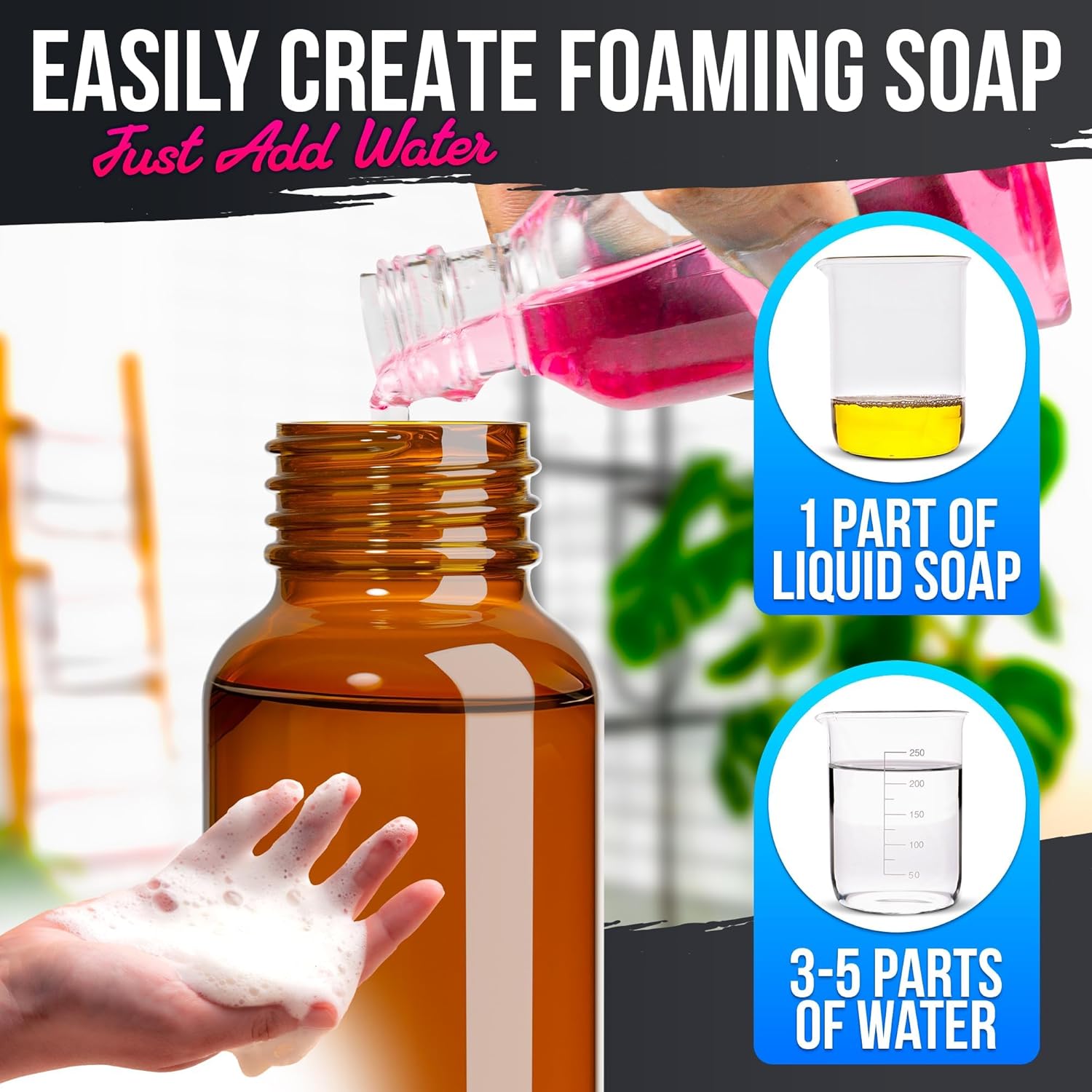 refillable liquid soap glass set — daily find — view 5