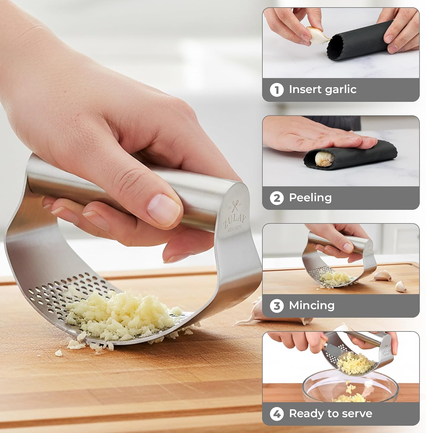 garlic press manual stainless — daily find — view 4