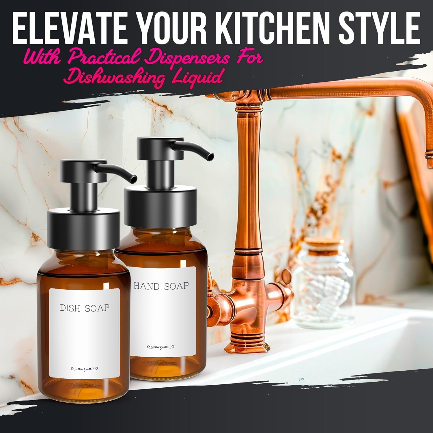 refillable liquid soap glass set — daily find — view 8