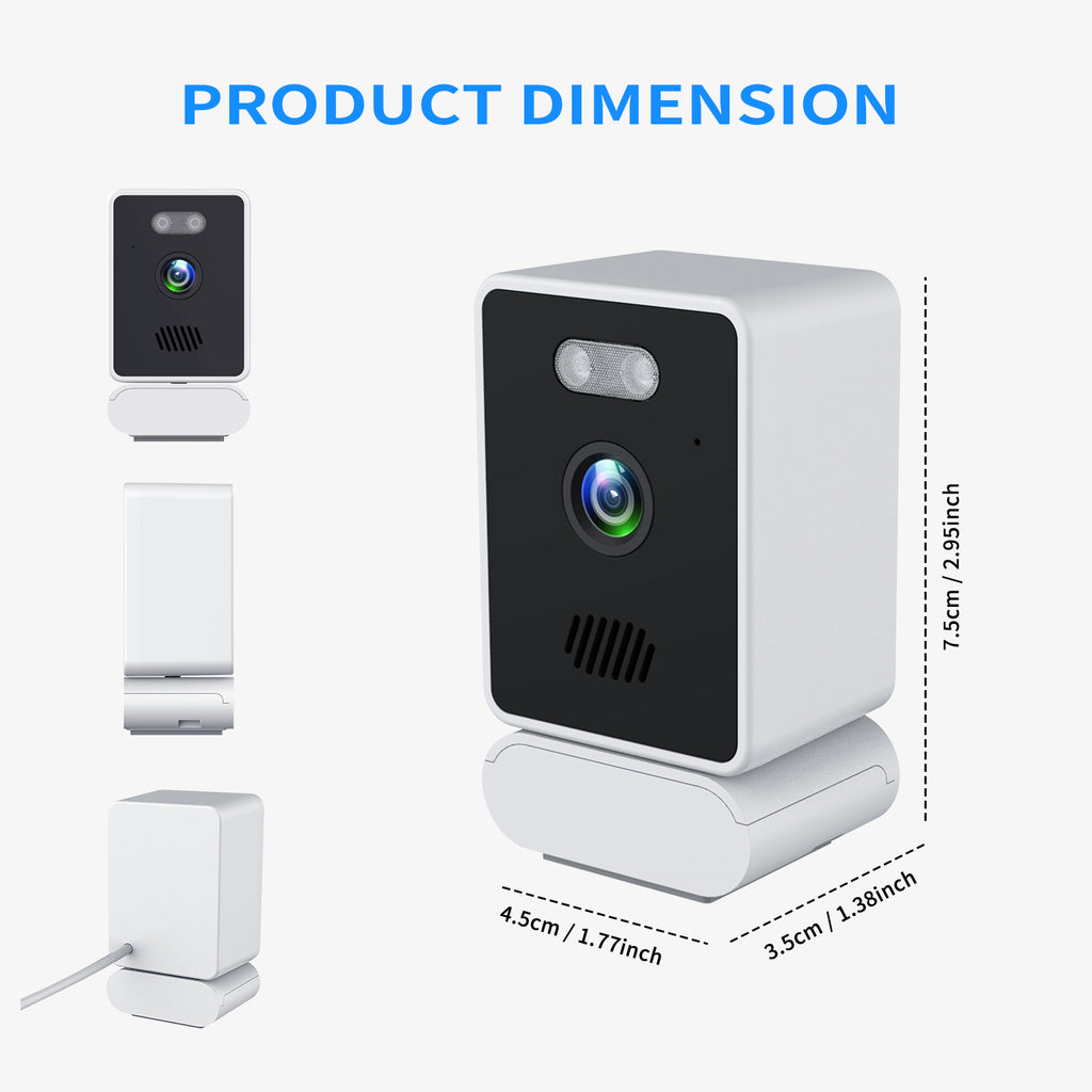 Window-Specific Security Camera, HD Night Vision USB Powered, Mobile Remote Wind