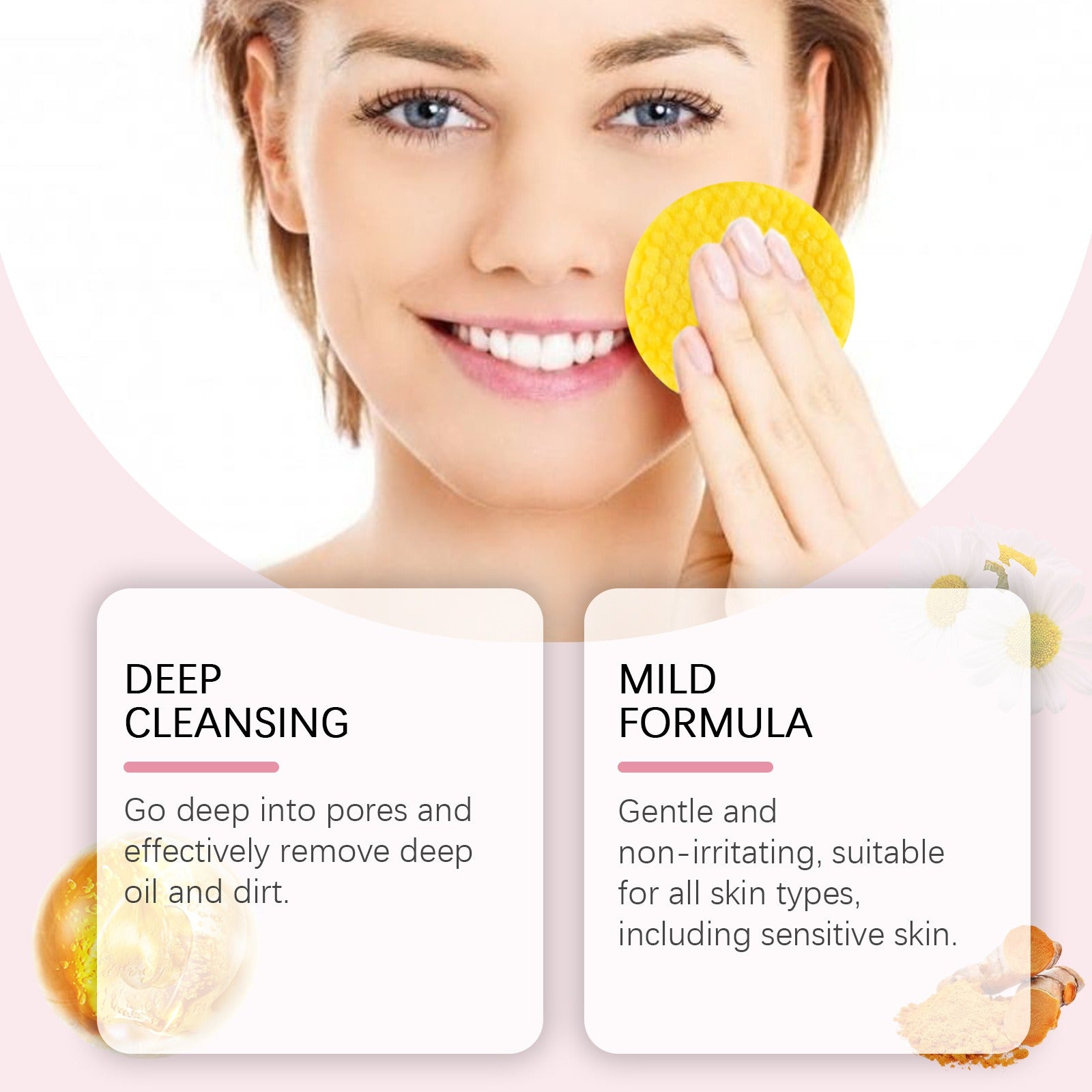 40pcs Turmeric Kojic Acid Cleansing Pads, Turmeric Cleansing Pads With Vitamin B