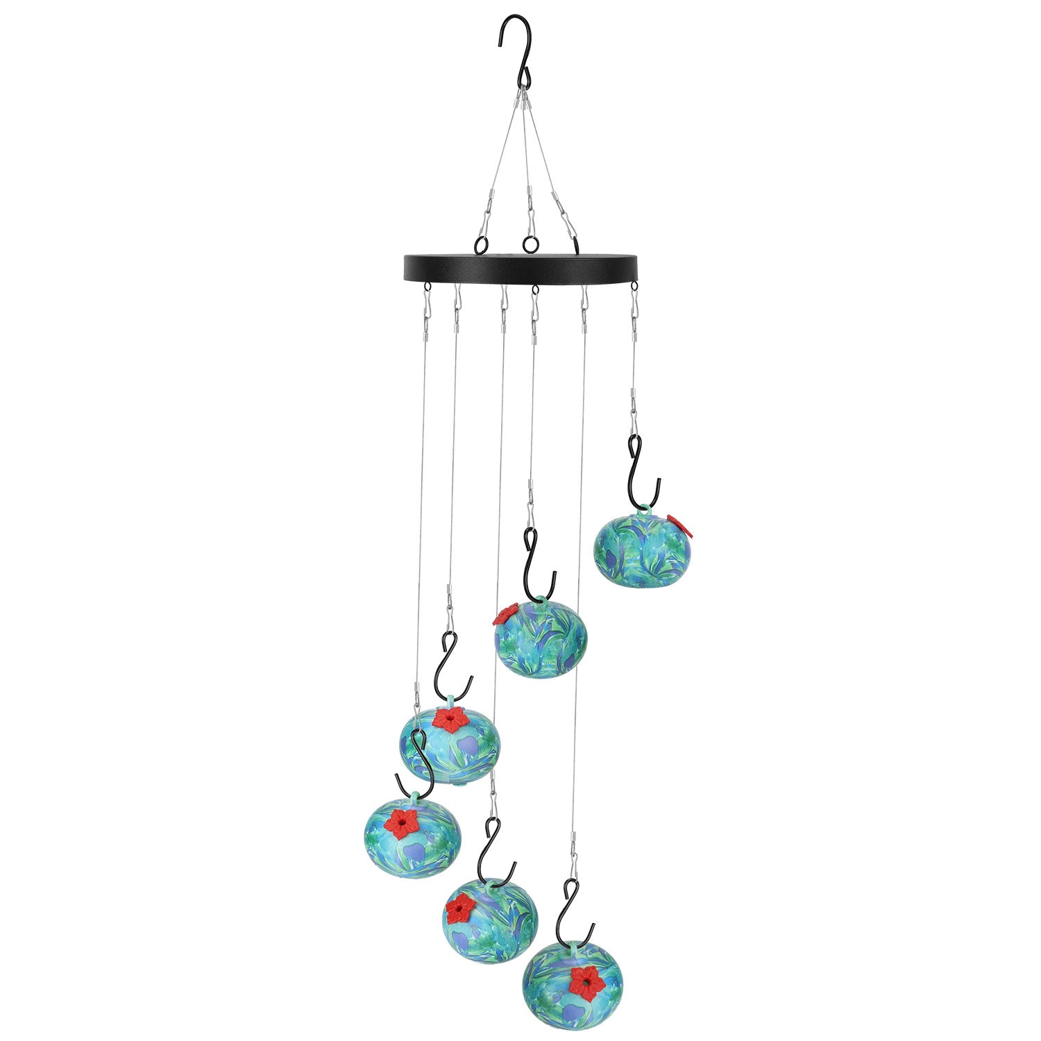 1Pc Wind Chimes Humming Bird Feeder Ant And Bee Proof Outdoor Hanging Hummingbir