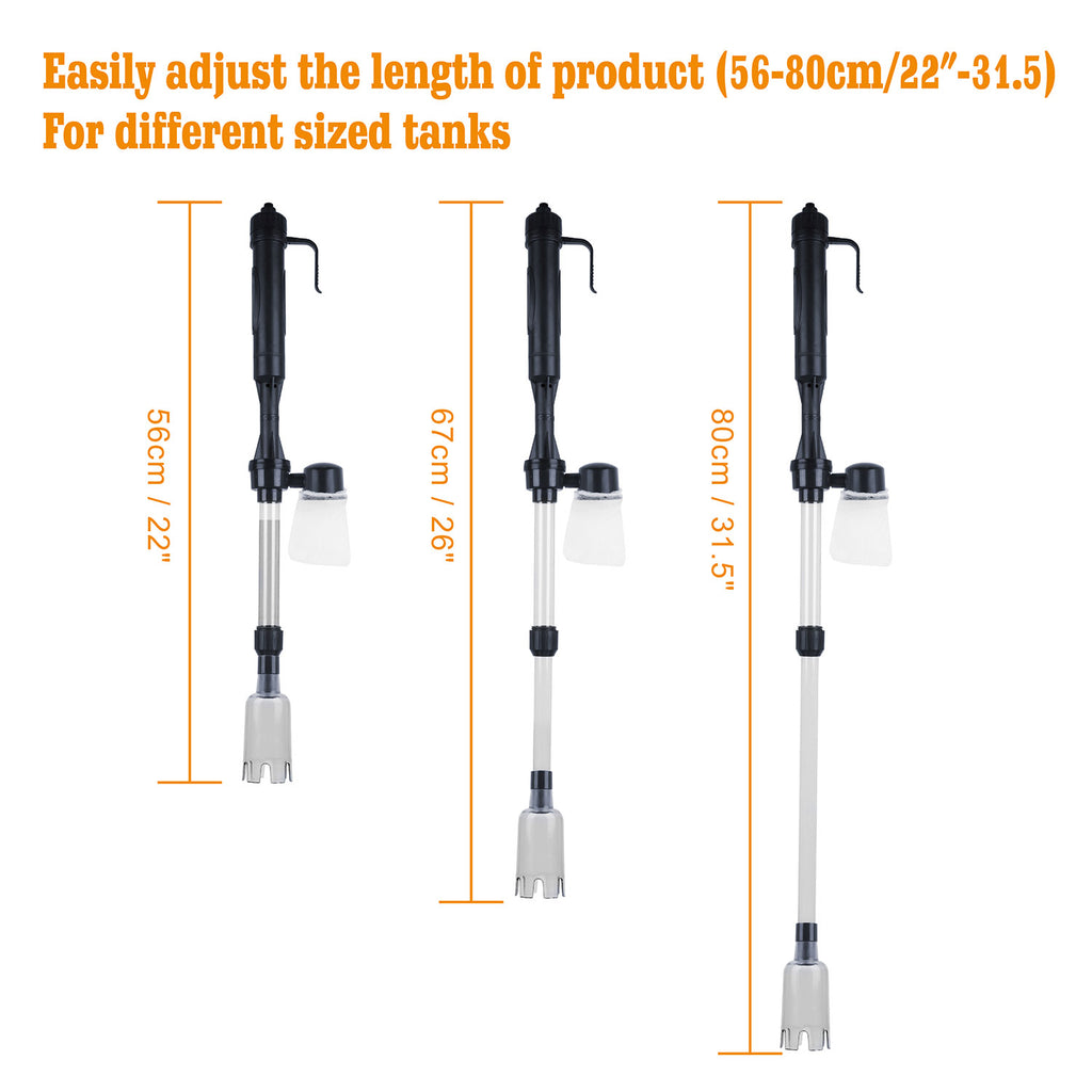 Battery-Operated Aquarium Vacuum Gravel Cleaner For Fish Tank