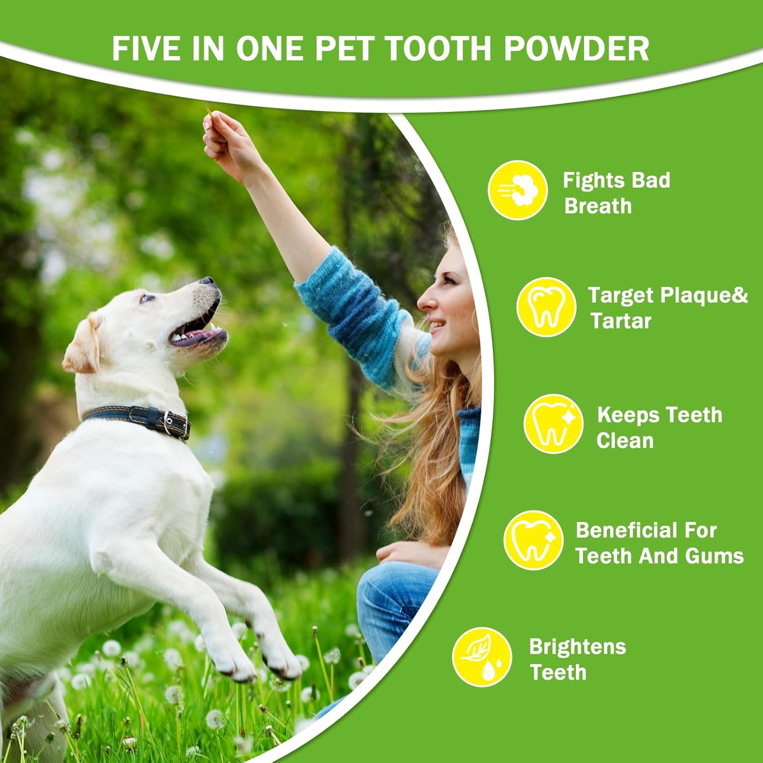 Pet Dental Powder - Freshens Breath, Protects Gums And Strengthens Teeth. An Ess