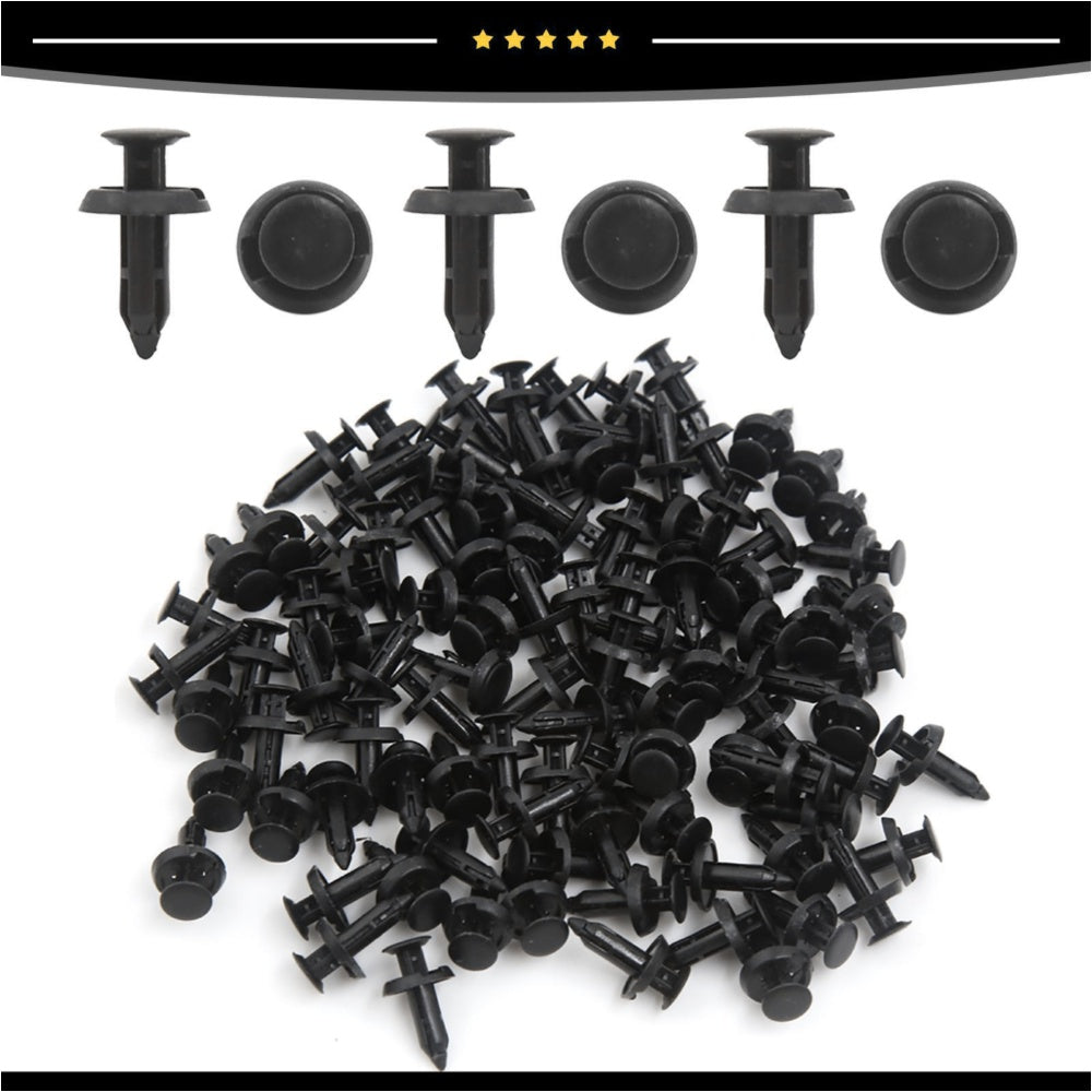 Piece Of 10 0 6mm Hole Dia Plastic Push In Clips Rivet Retainer Fastener Pin Aut