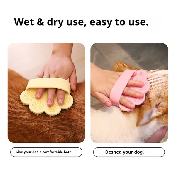 Dog Bath Brush,Pet Bath Comb Brush Soothing Massage Rubber Comb,Pet Bathing Brus