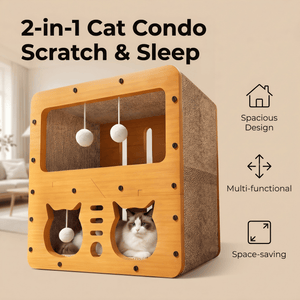 2 Styles Double Layer Cat Scratcher House Multifunctional