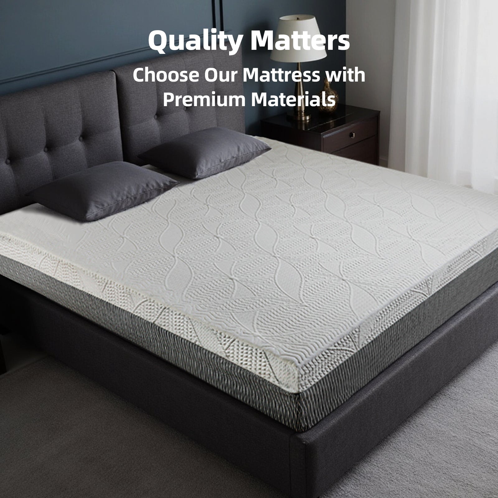 14-Inch Queen Mattress  Made In Japan- Plush Thick Design & Breathable, Steriliz