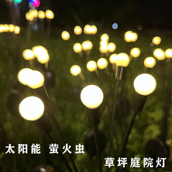 Solar Garden Lights - 4 Pack 48 LED Firefly Lights With 2 Lighting Mode, Sway By