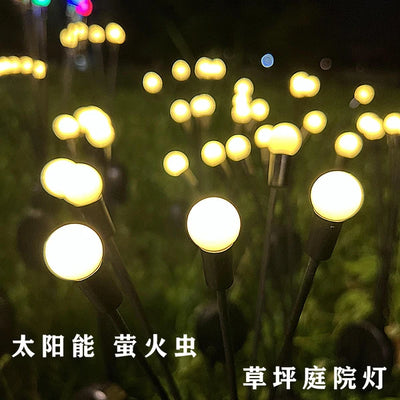 Solar Garden Lights - 4 Pack 48 LED Firefly Lights With 2 Lighting Mode, Sway By Wind, Waterproof Solar Light For Outdoor Outside Yard, Warm White