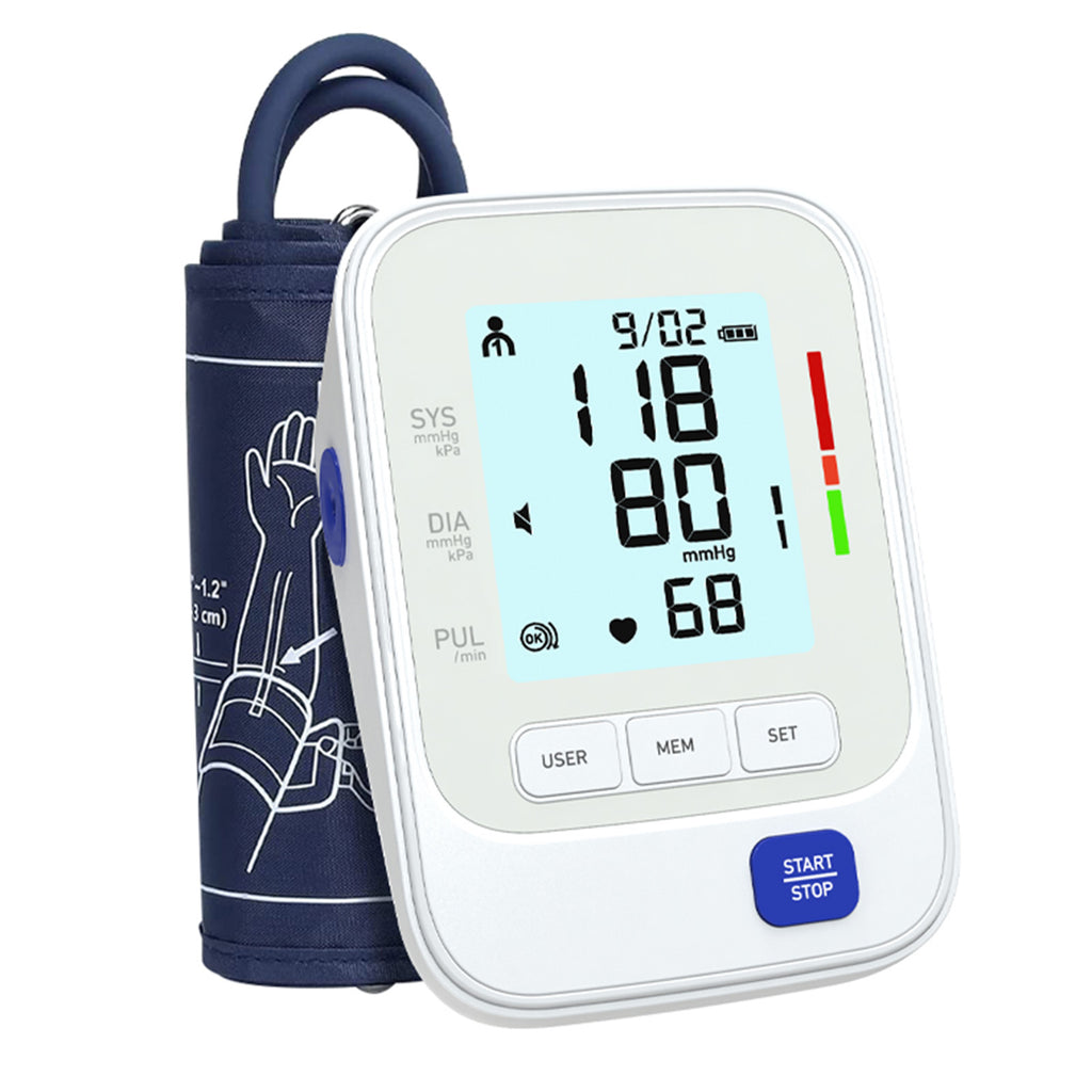 Blood Pressure Machine Upper Arm Large LCD Display Smart Digital Wrist BP Machin