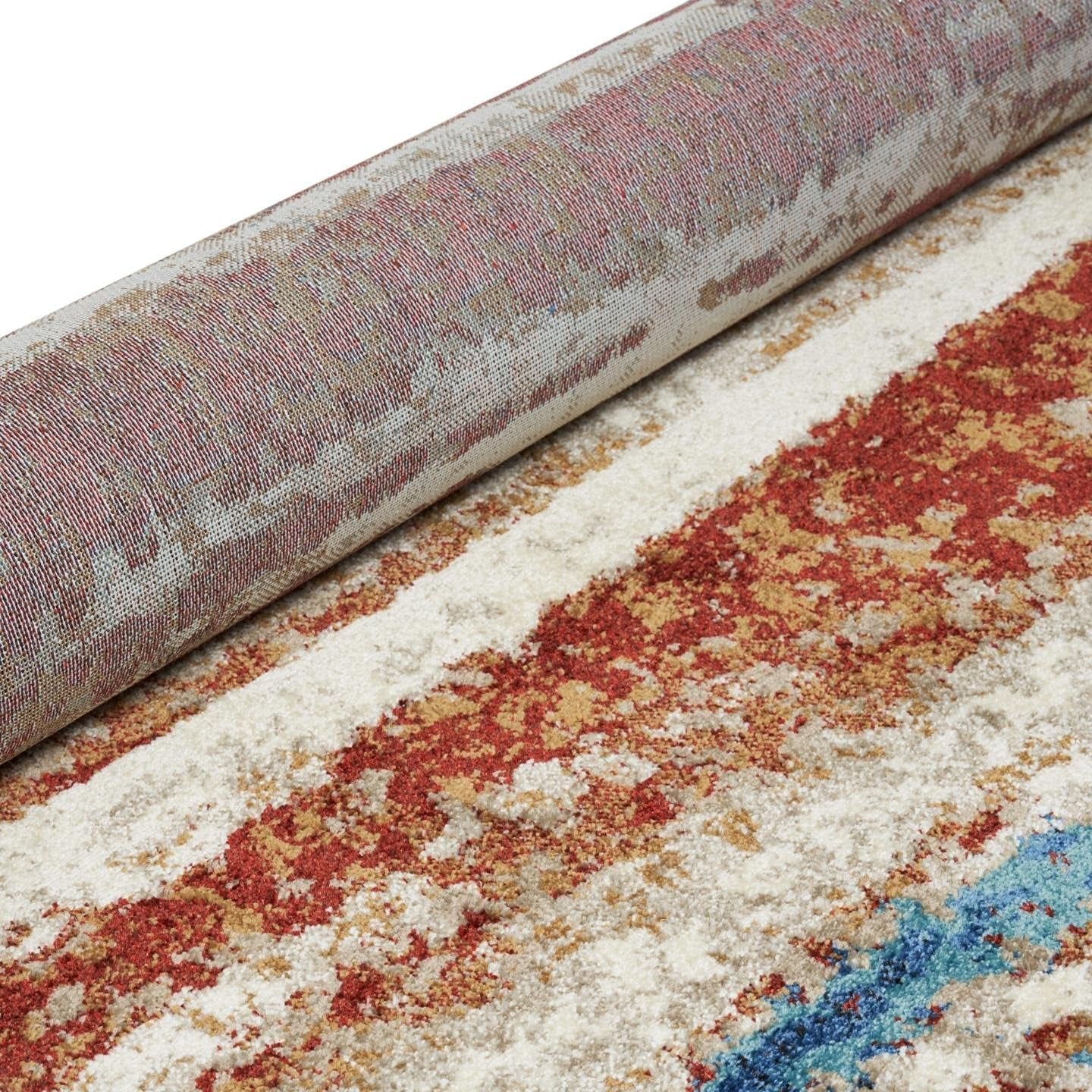 Lagos Collection Modern Passion 9X12 Abstract Area Rug
