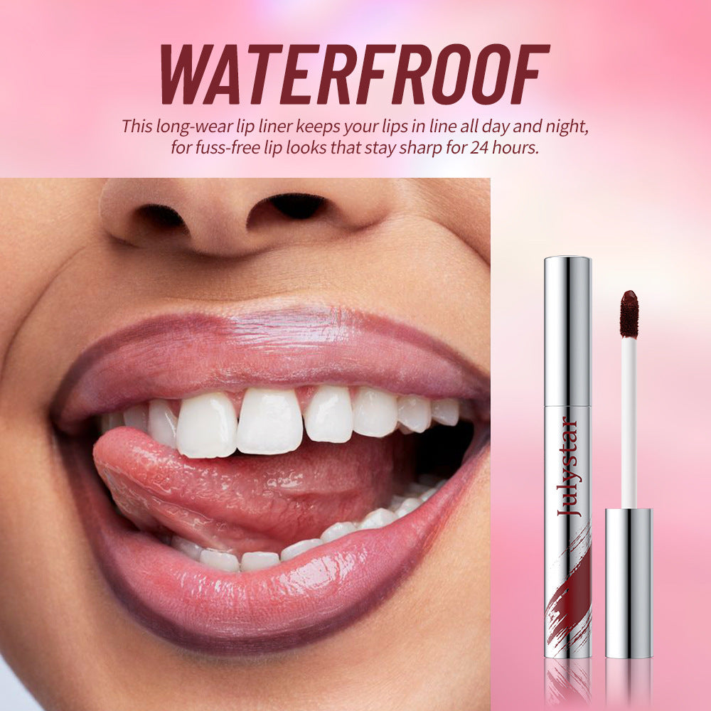 Long Lasting Peel Off Lip Liner, Matte Liquid Lip Stain Pencil, Waterproof And S