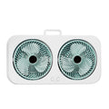 Tabletop Dual Fan USB Rechargeable Silent Air Circulation Fan With Brushless Mot
