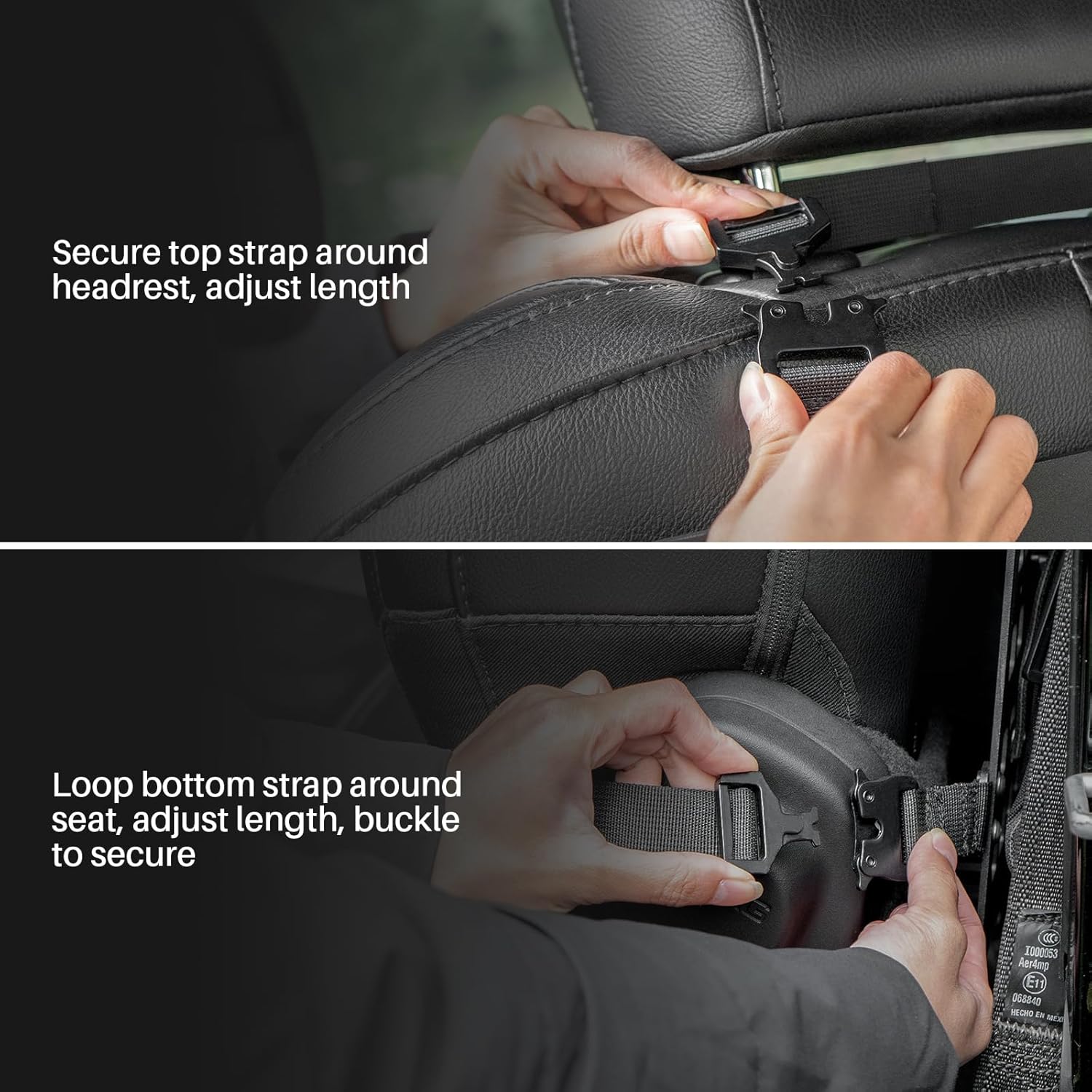 TACMOLLE Portable Rigid MOLLE Panel, Tactical Car Back Seat Organizer With Handl