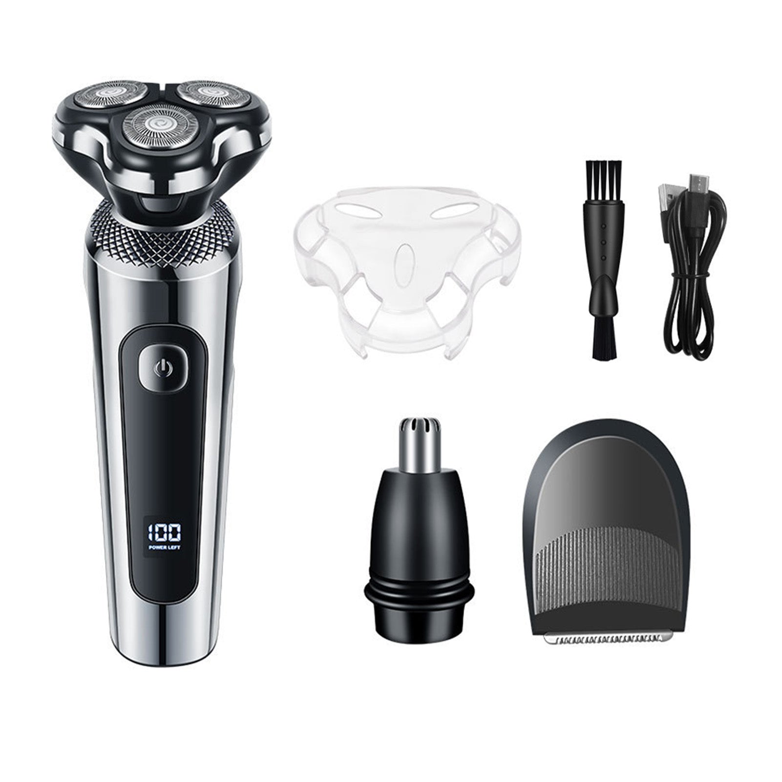 3 In 1 Men Grooming Kit IPX7 Water Proof 3D Floating Beard Hair Trimmer Kit For 